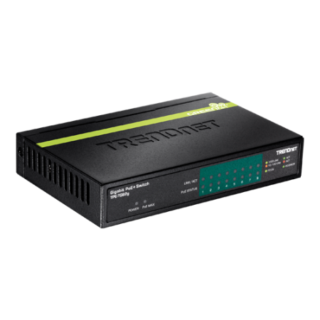 Switch-uri PoE - Switch 8 porturi Gigabit PoE/PoE+ 61W - TRENDnet TPE-TG82G