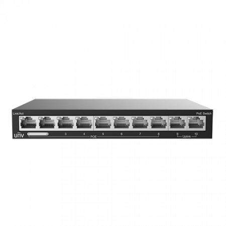 Retelistica - Switch 8 porturi PoE, 2 porturi uplink RJ45 - UNV NSW2020-10T-POE-IN