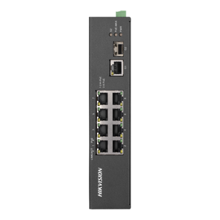 Switch-uri PoE - Switch 8 porturi PoE, 2 porturi uplink SFP/RJ45 - HIKVISION DS-3T0310HP-E-HS