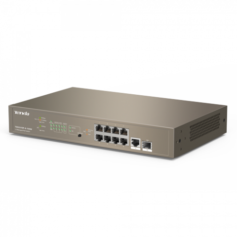Switch 8 porturi PoE Gigabit, 1 port consola, 1 port SFP Gigabit, management - TENDA TND-TEG5310P-8-150W [1]