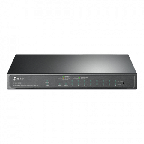 Switch-uri PoE - Switch 8 porturi PoE+ Gigabit, 1 x RJ45 Gigabit, 1 x Combo SFP/RJ45 Gigabit, Managed - TP-Link TL-SG1210MPE