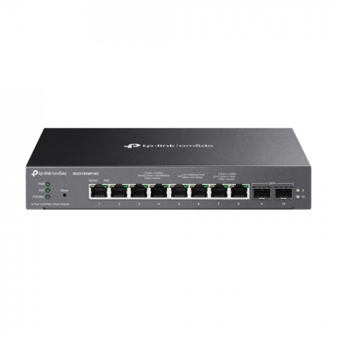 Switch-uri PoE - Switch 8 porturi PoE RJ45 2.5G, 2 x SFP+ 10G, L2 Management - TP-Link Omada SG2210XMP-M2