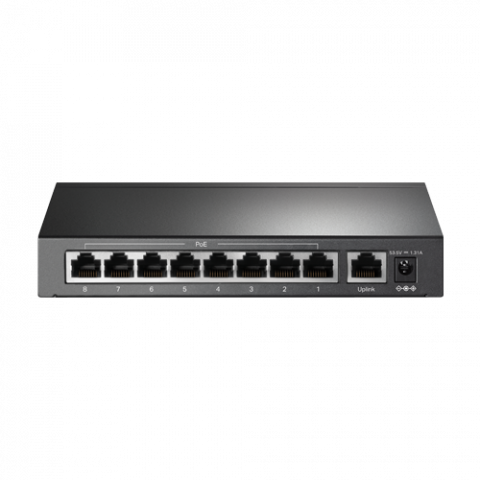 Switch 8 porturi RJ45 10/100 Mbps PoE, 1 x RJ45 10/100 Mbps, Buget PoE 65W, Unmanaged - TP-Link TL-SF1009P [1]