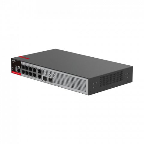Switch 8 porturi RJ45 1G PoE+, 2 x SFP 2.5G, 2 x RJ45 1G, L2+ Cloud Management, 1U - Ruijie RG-S2915-10GT2MS-P-L [1]