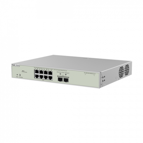 Switch 8 porturi RJ45 2.5G PoE++, 2 porturi SFP+ 10G, L3 Cloud Management - Ruijie RG-NBS5300-8MG2XS-UP [2]