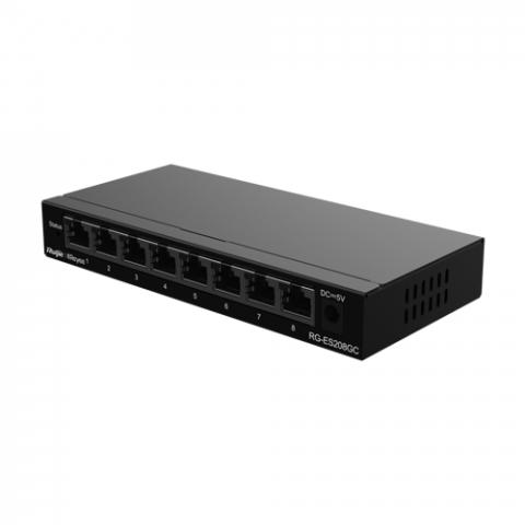 Switch 8 porturi RJ45 Gigabit, L2 Cloud Management - Ruijie RG-ES208GC [2]