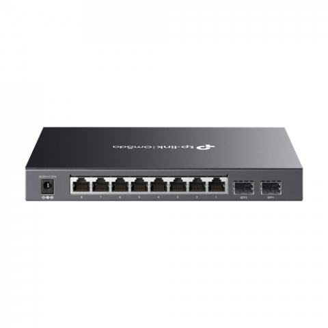 Switch 8 porturi RJ45 Gigabit PoE, 2 x SFP Gigabit, Buget PoE 61W, Management - TP-Link Omada SG2210P [1]