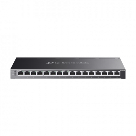 Switch-uri PoE - Switch 8 porturi RJ45 Gigabit PoE, 8 x RJ45 Gigabit, Buget PoE 120W, Management - TP-Link Omada SG2016P