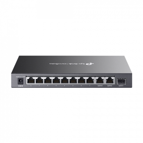 Switch 8 x RJ45 10/100 Mbps PoE, 2 x RJ45 1G, 1 x SFP 1G, Buget PoE 65W, Unanaged - TP-Link Omada DS111P [1]