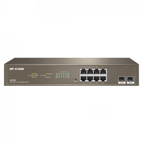 Switch 8 x RJ45 Gigabit, 2 x SFP Gigabit Uplink, Cloud Management - IP-COM G3310F [0]