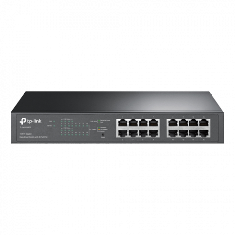 Switch-uri PoE - Switch Easy Smart, 8 porturi PoE RJ45 Gigabit, 8 porturi RJ45 Gigabit, Managed - TP-Link TL-SG1016PE