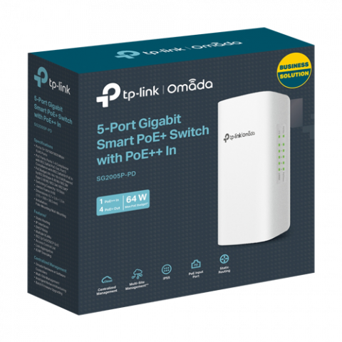 Switch exterior 4 porturi PoE RJ45 Gigabit, 1 x RJ45 1G PoE IN, L2 Management, IP55 - TP-Link Omada SG2005P-PD [2]