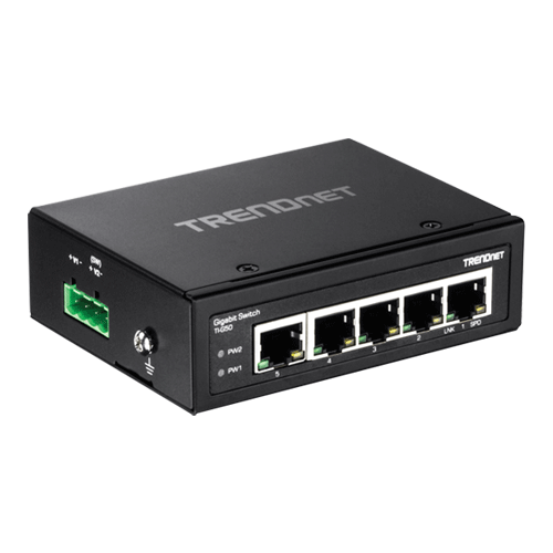 Switch-uri - Switch industrial 5 porturi Gigabit DIN-Rail - TRENDnet TI-G50
