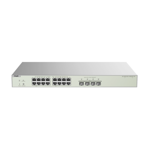 Retelistica - Switch L2+, 12 x RJ45 2.5G PoE+, 4 x RJ45 2.5G Hi-PoE, 4 x SFP+ 10G, Cloud Management, 1U - Ruijie RG-NBS3300-16MG4XS-HP