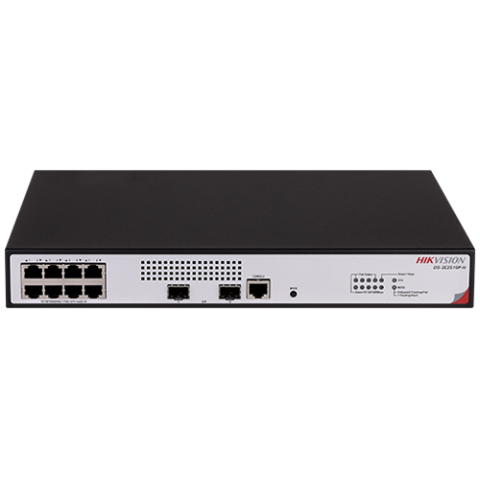 Retelistica - Switch L2+, 8 x RJ45 1G PoE 802.3af/at, 2 x SFP 1G, Management, 1U - HIKVISION DS-3E2510P-H