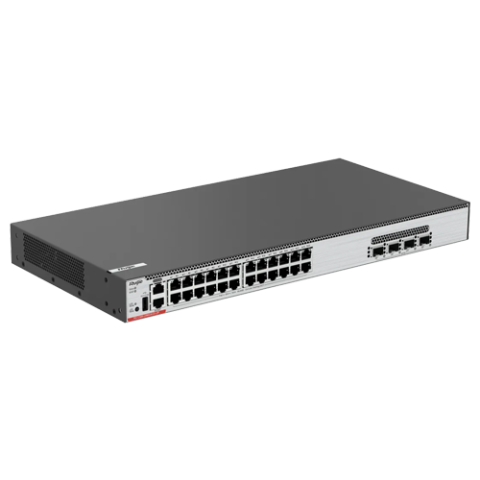 Switch L3, 24 x RJ45 5G PoE++ (90W), 4 x SFP28 25G, Cloud Management - Ruijie RG-CS86-24MG4VS-UP [1]