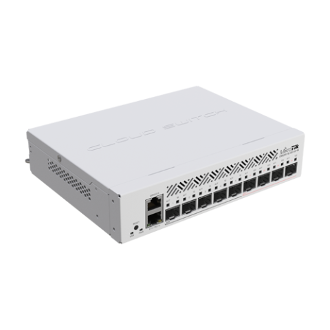 Retelistica - Switch L3, 5 x SFP 1G, 4 x SFP+ 10G, 1 x RJ45 1G, PoE In af/at, 1U - Mikrotik CRS310-1G-5S-4S+IN