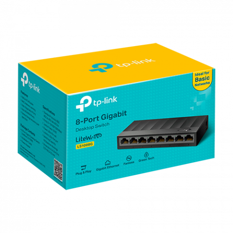 Switch LiteWave LS1008G, 8 porturi RJ45 Gigabit, Unmanaged - TP-Link LS1008G [2]