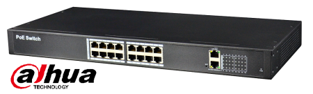 Retelistica - Switch PoE 16 porturi Dahua PFS4018-16P-250