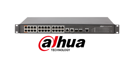 Retelistica - Switch PoE 24+4 porturi Dahua PFS4226-24ET-240