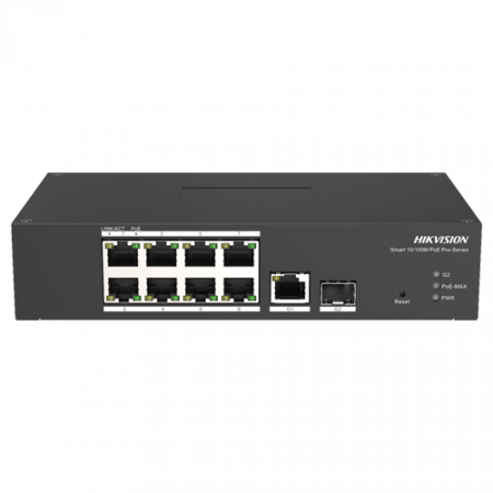 Switch-uri PoE - Switch Smart managed 8 porturi PoE, 2 porturi uplink SFP/RJ45 - HIKVISION DS-3T1310P-SI-HS