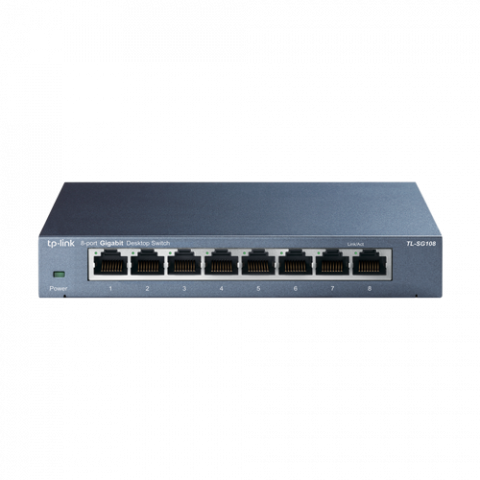 Switch-uri - Switch TL-SG108, 8 porturi RJ45 Gigabit, Unmanaged - TP-Link TL-SG108