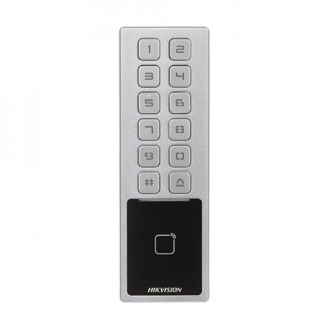 Control acces - Terminal control acces cu tastatura, card M1, Bluetooth, Wi-Fi, Alarma - HIKVISION DS-K1T805MBWX