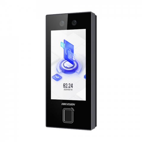 Terminale control acces Web Management - Terminal control acces recunoastere faciala, ecran 4.5 inch, M1, Amprenta, WiFi, PoE - HIKVISION DS-K1T344MBFWX-E1
