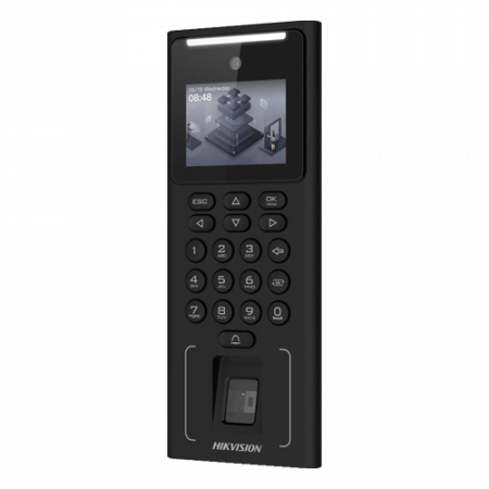 Terminal standalone control acces cu Recunoastere faciala, Amprenta, Card M1 si PIN, camera 2MP, ecran LCD 2.4 inch - HIKVISION DS-K1T321MFWX [2]