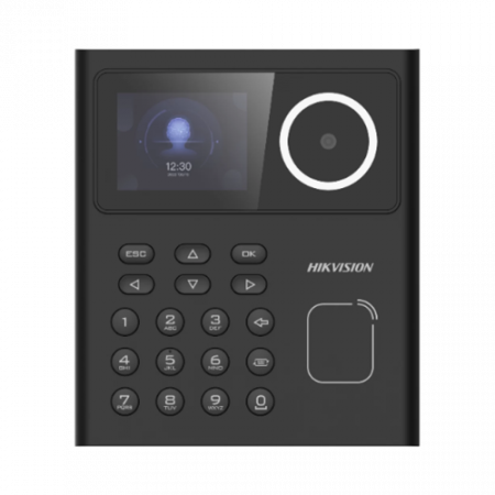 Terminale control acces Web Management - Terminal standalone control acces cu Recunoastere faciala, Card MIFARE si PIN, camera 2MP, ecran LCD color 2.4 inch - HIKVISION DS-K1T320MWX