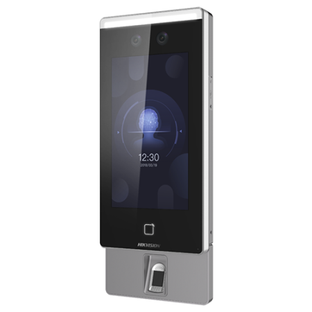 Control acces - Terminal standalone IP de control acces si pontaj cu recunoastere faciala, amprenta si Card- HIKVISION DS-K1T671MF