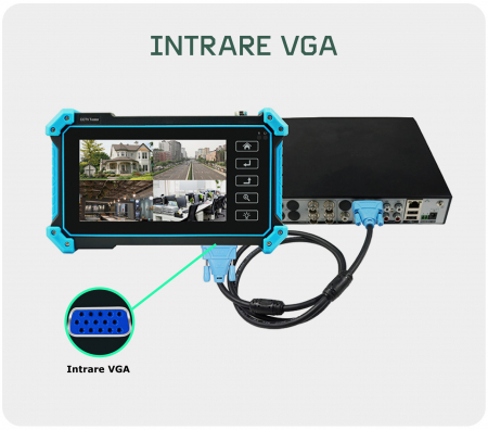 Tester CCTV profesional T-5200+ cu ecran tactil de 5.4” si sistem de operare Android [3]