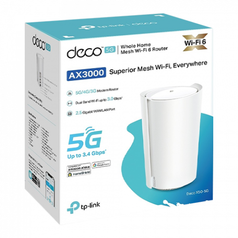 TP-Link AX3000 Smart Mesh WiFi Deco X50-5G (pachet de 1), Dual-Band, Wi-Fi 6 , Gigabit, AX3000 DecoX50-5G(1-pack) [3]