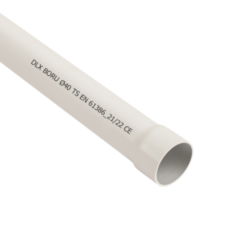 Tub PVC rigid si accesorii - Tub PVC MUFAT D20, 750N, Halogen free, 3m - DLX TRP-805-20