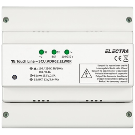 Accesorii interfoane - Unitate centrala de alimentare video REZIDENTIAL - 1 OUT - ELECTRA SCU.VDR02.ELW0R