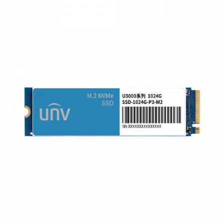 Accesorii Supraveghere - Unitate stocare SSD 1024GB, M.2, PCIe3 NVMe U3000 - UNV SSD-1024G-P3-M2