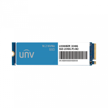 Accesorii Supraveghere - Unitate stocare SSD 2048GB, M.2, PCIe3 NVMe U3000 - UNV SSD-2048G-P3-M2