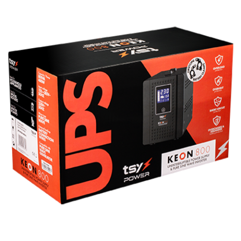 UPS 800VA, repornire automata, afisaj LCD, protectii multiple, Input AC 155-285V UPS-KEON-800VA [3]