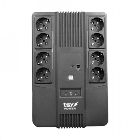 Accesorii Supraveghere - UPS TSY Power, 1000VA/600W, LED, line interactive, 8 x Schuko TSY-D-1K0-LED