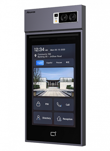 Video interfon IP SIP Akuvox S539, post de apel cu ecran touchscreen de 10”, Android, BLE, recunoastere faciala, NFC, cod QR  [2]