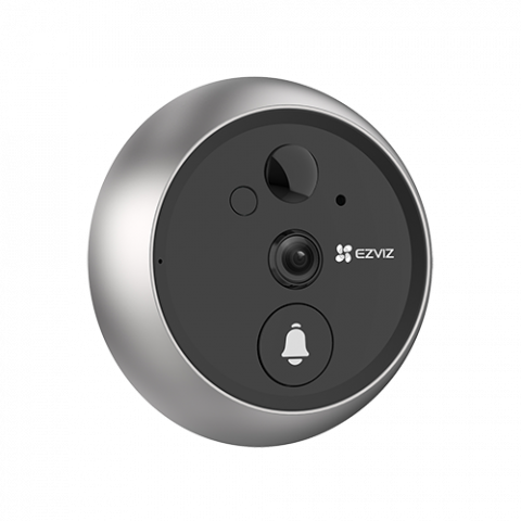 Kituri interfoane - Vizor electronic 2K, IR 5m, Ecran tactil 4.3'', audio bidirectional, Wi-Fi - EZVIZ CS-DP2-2K(TS)