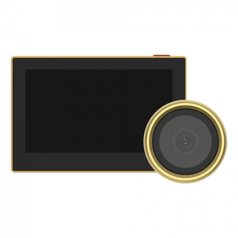 Kituri interfoane - Vizor electronic smart, Wi-Fi, FullHD 1080P, monitor 4.3 inch, acumulator 2200mAh, Auriu - EZVIZ CS-HP2-Golden