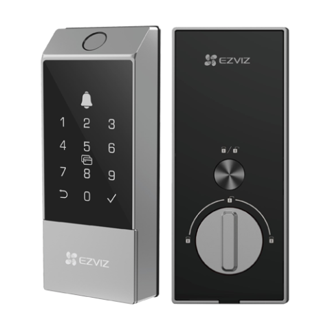 Yale inteligente - Yala inteligenta cu amprenta, multiple metode de deblocare, Wi-Fi, verificare status inchidere - EZVIZ CS-DL04(WBCP,M)