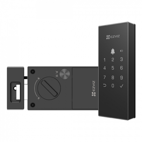 Yale electromagnetica - Yala inteligenta ,Wi-Fi, sonerie incorporata, verificare status inchidere, alarma anti-furt - EZVIZ CS-DL03 (WP)-Black