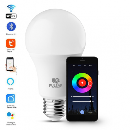 Surse de iluminat - Bec LED RGB Smart-Wifi-Tuya-Bluetooth