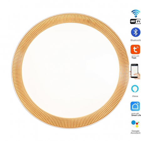 Electrice si iluminat - Plafoniera Gold Ring Smart-Wifi-Tuya-Bluetooth