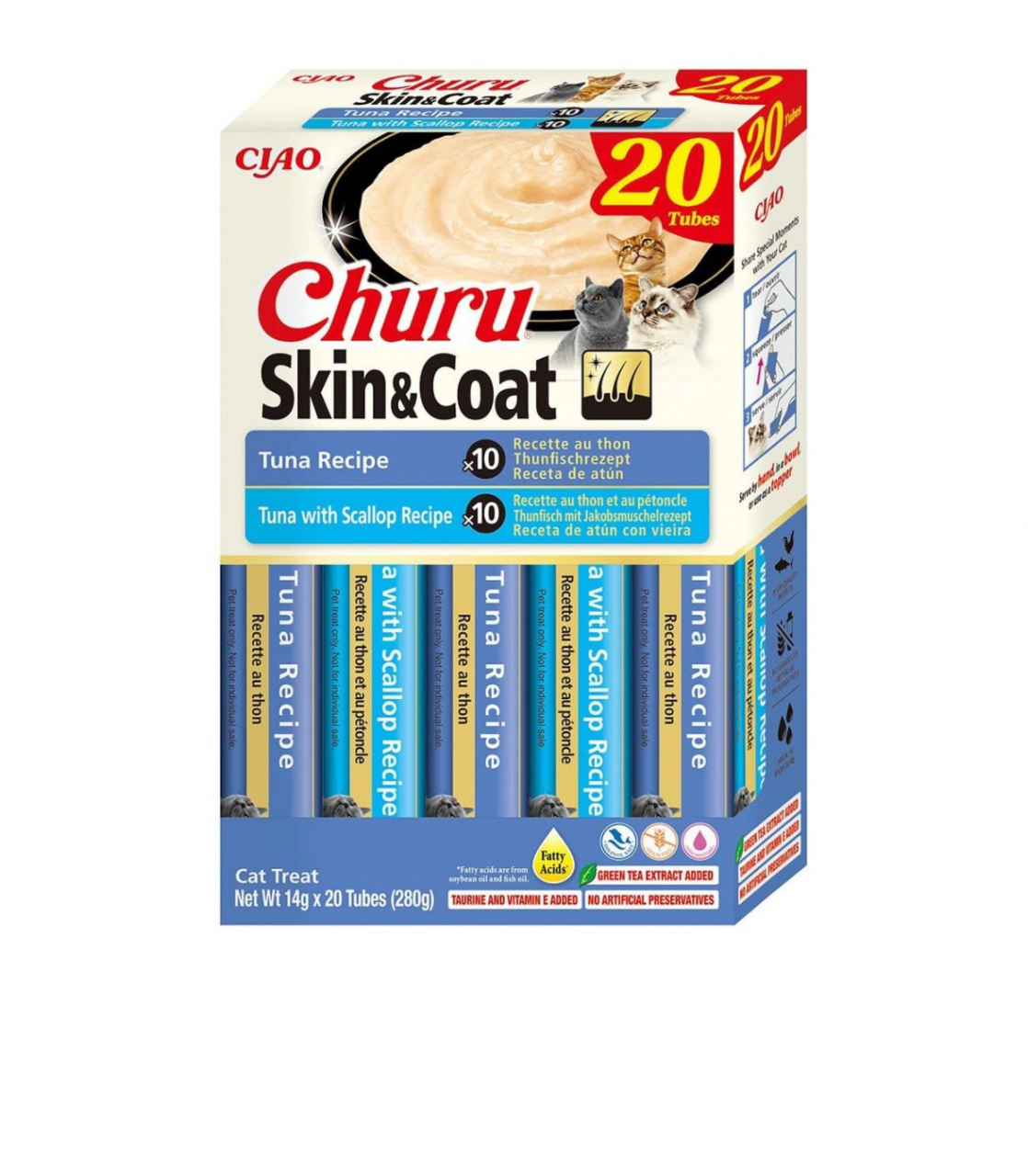 EU131 Churu Cat Varieties Skin&Coat Recompense Cremoase cu Ton 20 Buc [1]