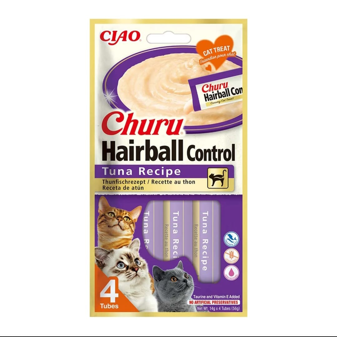 EU675 Ciao Churu Hairball Control Recompensa Cremoasa cu Ton [1]