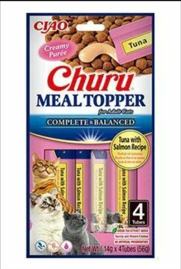 EU904 Churu Meal Topper Recompensa Cremoasa Reteta Ton si Somon 4 buc [1]