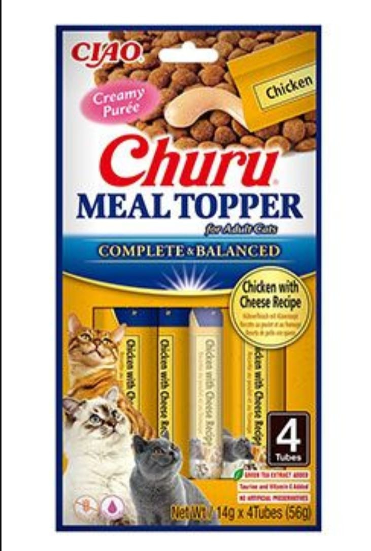 EU905 Churu Meal Topper Recompensa Cremoasa Reteta Pui si Branza 4 buc [1]